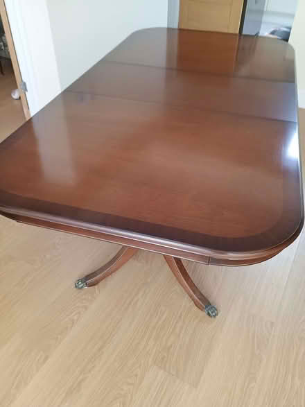 Photo of free Mahogany extending dining table with 6 chairs (Old Woking GU22) #1
