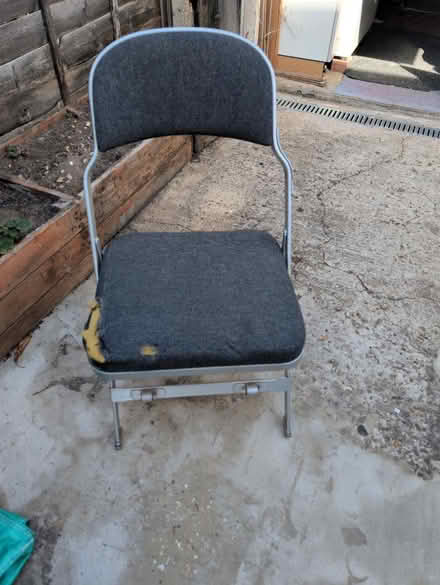 Photo of free 2 padded folding chairs (Woodley RG5) #1
