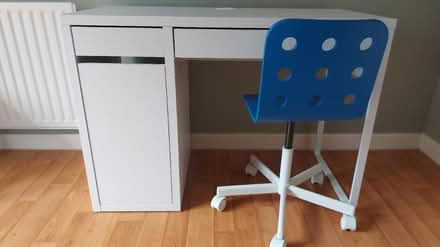 Photo of free Ikea Micke desk and swivel chair (NG13 Granby) #2