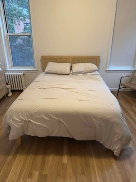 Photo of free Queen bed with headboard + mattress (Corner of 87th and Columbus) #1