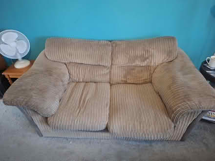 Photo of free Sofa 3 seater x1. 2 seater x1. 1x chair (Oversetts DE11) #1