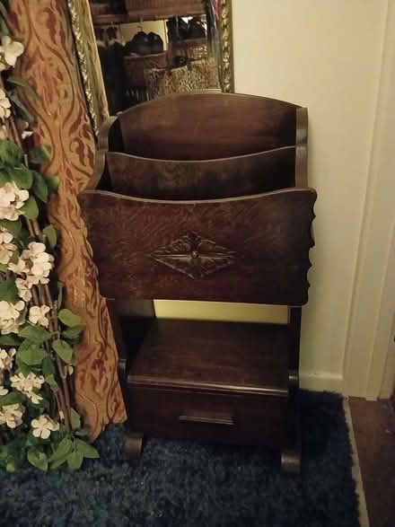Photo of free Solid oak magazine rack (Yeovil, Meadow Road BA21) #1