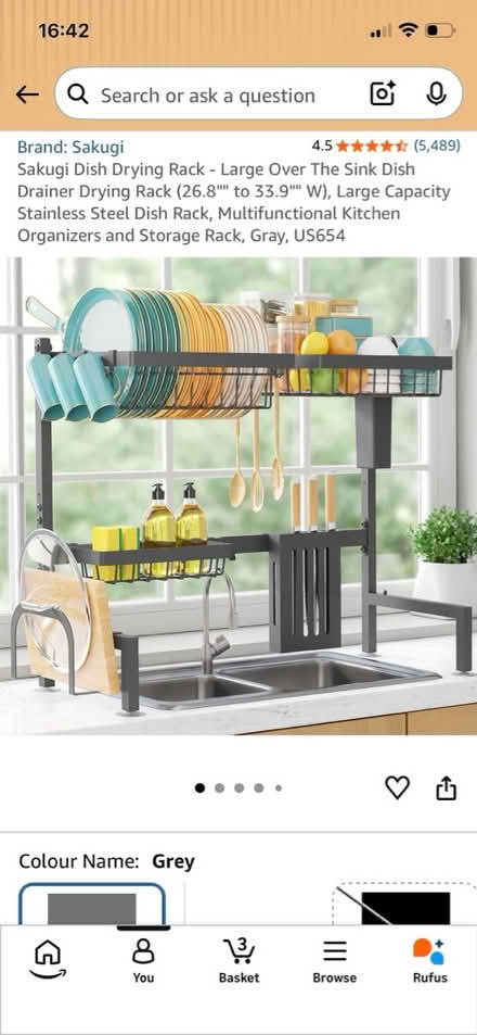 Photo of free New - Over sink draining unit (Garston WD25) #3