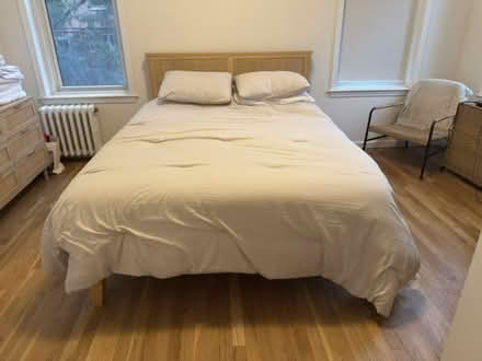 Photo of free Queen bed with headboard + mattress (Corner of 87th and Columbus) #2