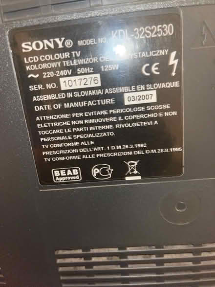 Photo of free Sony TV (Bell Bar AL9) #2