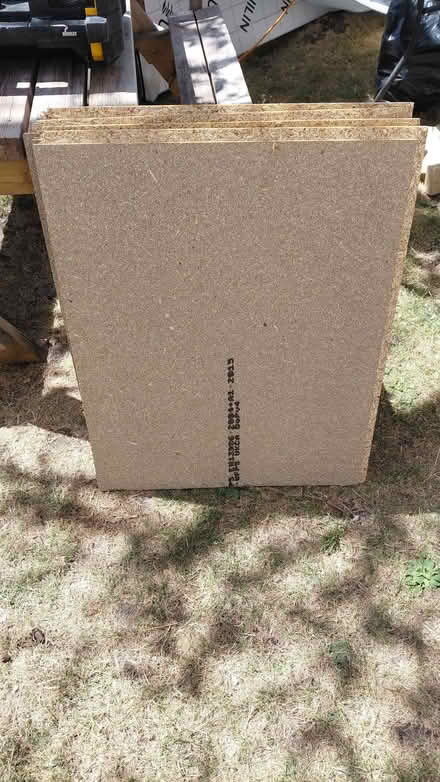 Photo of free 4 x 600mm square chipboard flooring off cuts (Wallands Park BN7) #1