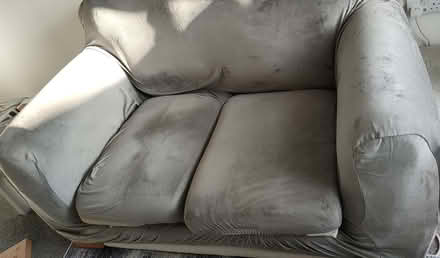 Photo of free Beige sofa with grey covers (Blunham MK44) #1