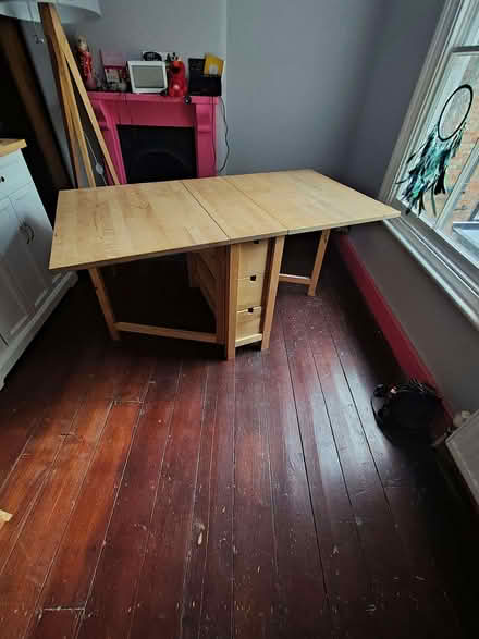Photo of free wooden drop-leaf table with drawers (Castle MK40) #3