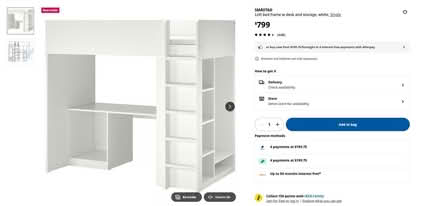 Photo of free Ikea bunk bed - desk & wardrobe (Rayners Lane - HA2) #4