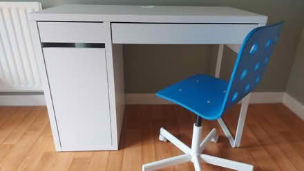 Photo of free Ikea Micke desk and swivel chair (NG13 Granby) #1