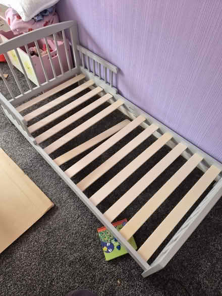 Photo of free Grey toddler bed (LE77AD) #2