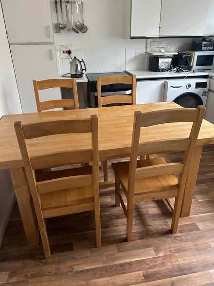 Photo of free Dining Table and 5 matching Chairs (Bethnal Green E2) #1