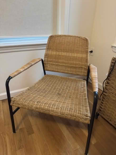 Photo of free Rattan lounge armchair (2 pieces) (Corner of 87th and Columbus) #1