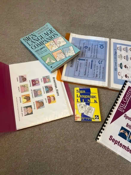 Photo of free Material for BSL SIGN LANGUAGE (borehamwood wd6) #1