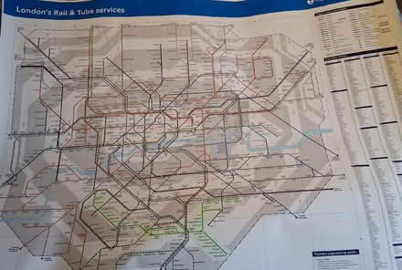 Photo of free London Tube and rail map (Horsted Keynes RH17) #1