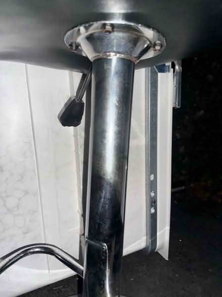 Photo of free Chrome bar stool w foot rest (1075 Valencia Avenue) #2