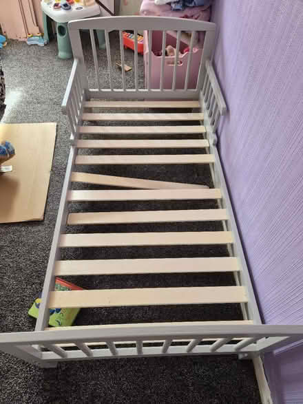 Photo of free Grey toddler bed (LE77AD) #1