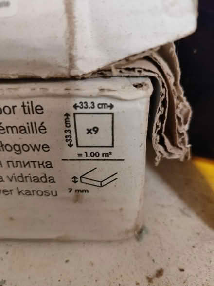 Photo of free Porcelain floor tiles, new (Torre) #1