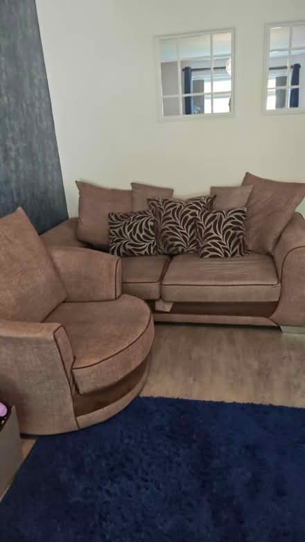 Photo of free Sofa and swivel cuddle chair (Burngreave S4) #1