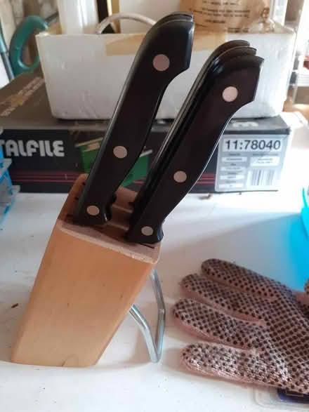 Photo of free Set of 6 steak knives in block (Tonbridge TN9) #1