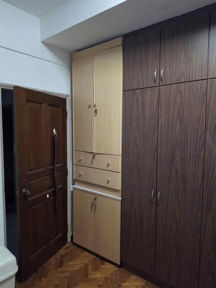 Photo of free Light brown Cupboard with cabinet (Flora Road) #1