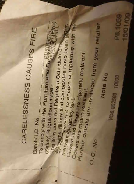 Photo of free Sofa (Monkwick CO2) #2
