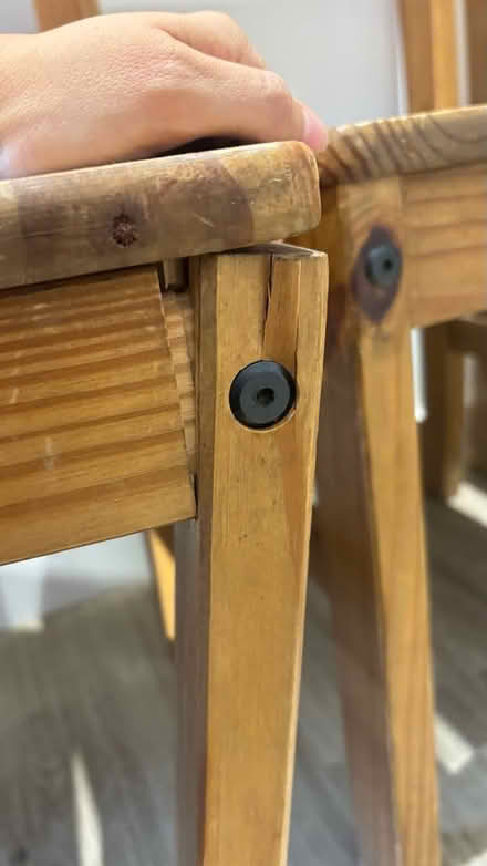 Photo of free Four solid wooden chairs (SG6 near broadway cinema) #2