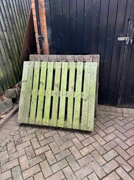 Photo of free 2 wooden pallets (WR14 Malvern Link) #1