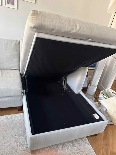 Photo of free Grey sofa bed with storage (Royston SG8) #2