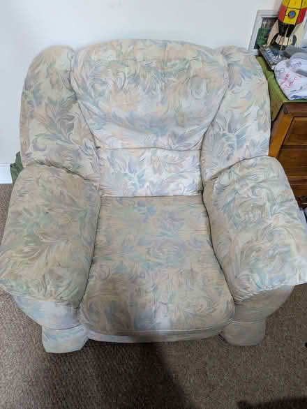 Photo of free Beige armchair with light coloured floral pattern (Southport PR8) #1