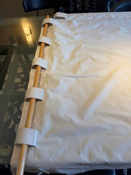 Photo of free Two polyester curtain panels (Waverly Park) #2