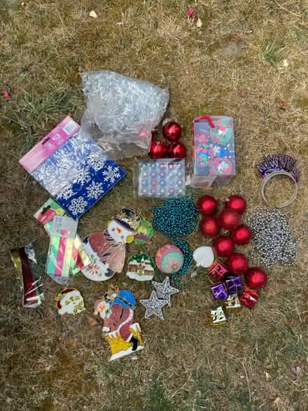 Photo of free Box of Christmas Decorations (By Hackney Downs station E5) #1