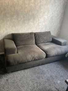 Photo of free 2 Seater Grey Fabric Sofa (Keighley BD21) #1