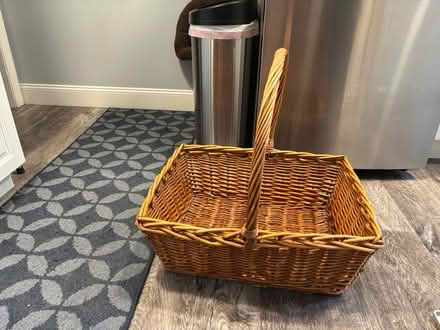 Photo of free Large handled wicker basket (Drexel Hill) #1