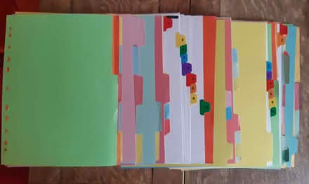 Photo of free A4 file dividers (Kidlington OX5) #1