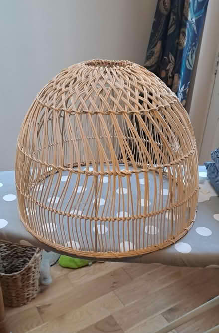 Photo of free Wicker lightshade large Bramley (Bramley, Hants RG26) #1