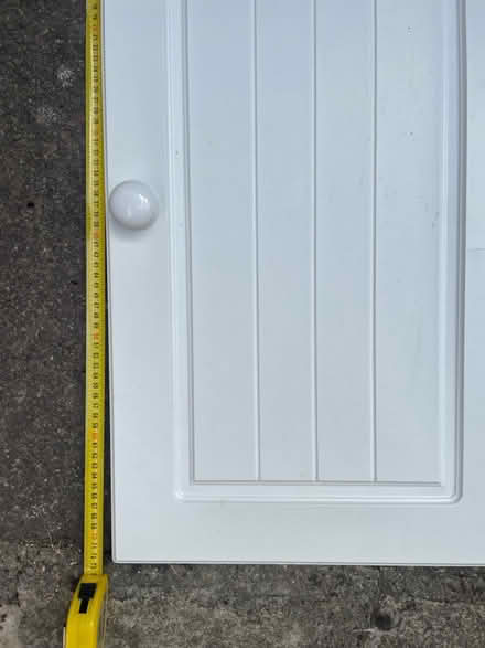 Photo of free White Cupboard Doors with Hinges (By Hackney Downs station E5) #3