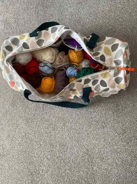 Photo of free Knitters bag and wool (Orton Waterville PE2) #2
