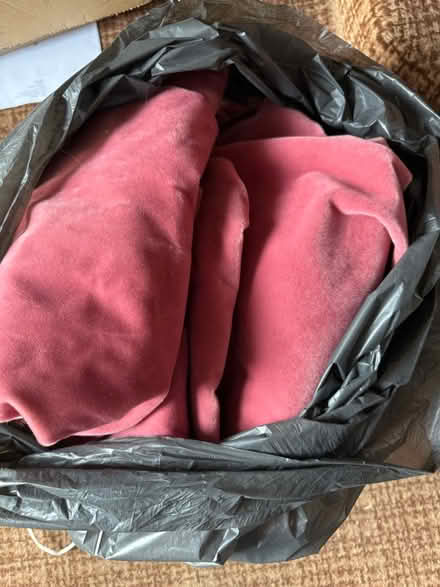 Photo of free dusky pink curtains - long &short (Croydon. CR2 9) #1