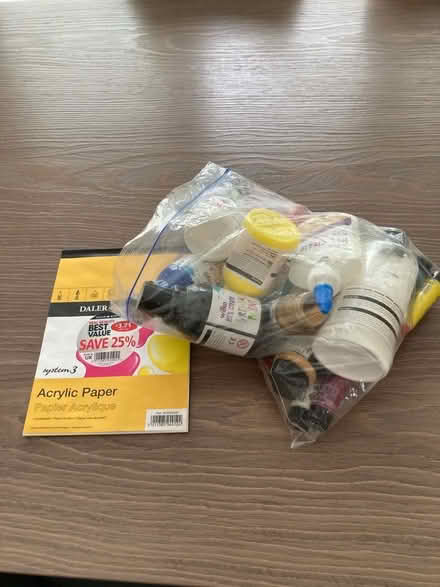 Photo of free Washable and acrylic paints + acrylic paper (Denny Bottom TN4) #1