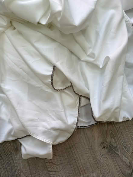Photo of free 2 white shower curtains and rings (Datchet - SL3) #2