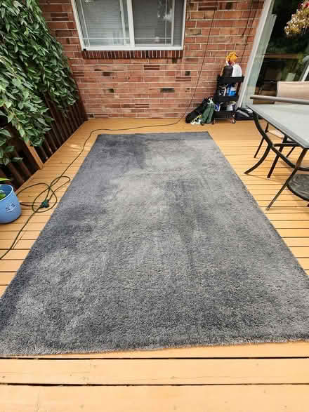 Photo of free Grey 6 1/2' x 10' short shag carpet (Lake City Way) #2