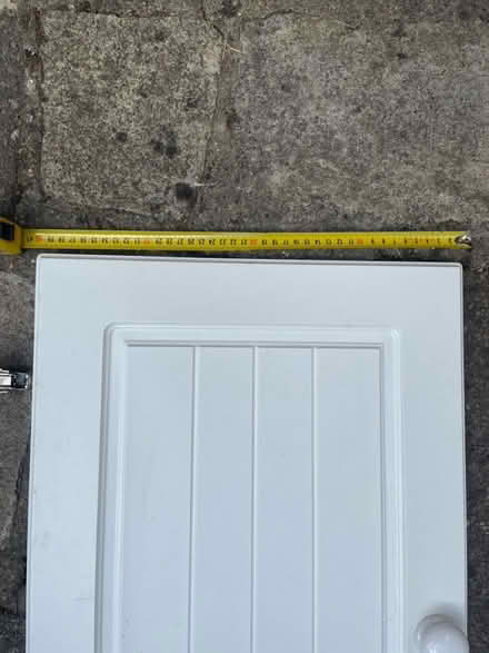 Photo of free White Cupboard Doors with Hinges (By Hackney Downs station E5) #4
