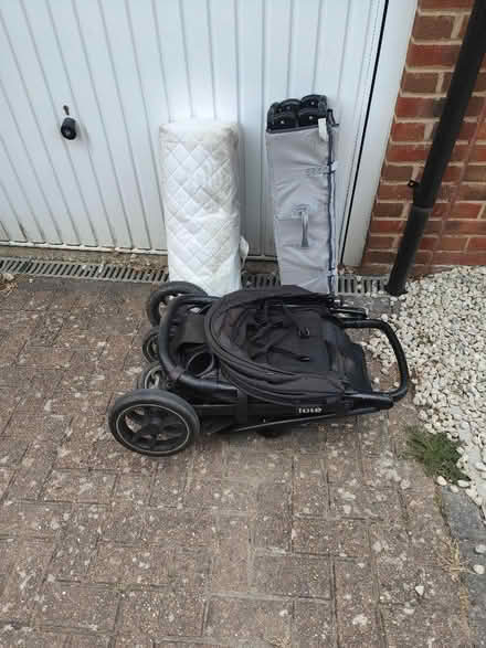 Photo of free Joie Pushchair and Mamas & Papas Travel Cot with Mattress (Priestwood RG12) #1