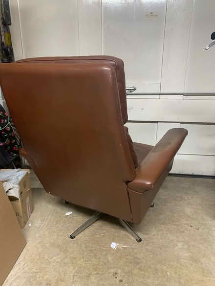 Photo of free Brown leather 70s armchair (City Centre NR3) #3