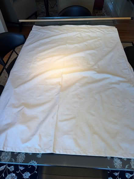Photo of free Two polyester curtain panels (Waverly Park) #1