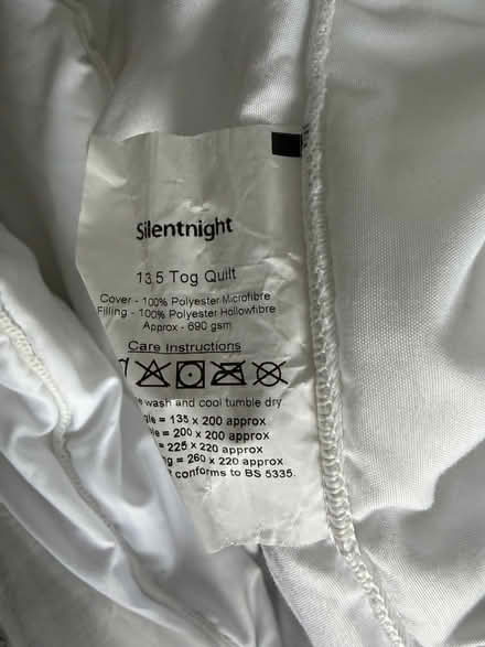 Photo of free Silent Night 13.5 Tog Single Duvet (Edge Hill L7) #2