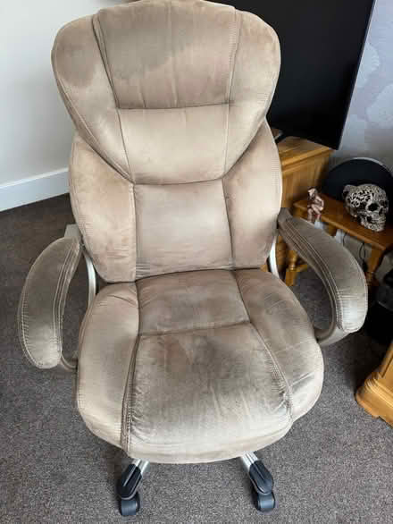 Photo of free Large Suede Computer Chair (Worthing BN11) #1