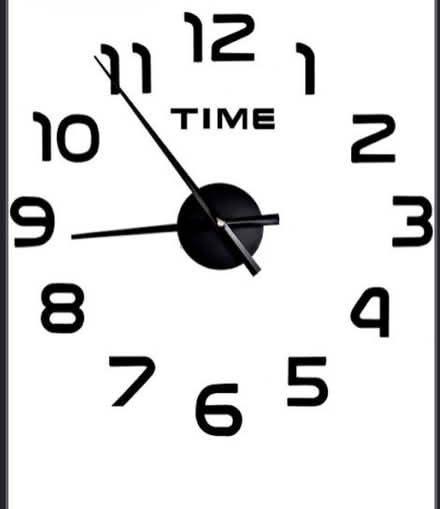 Photo of free DIY 3D Frameless Wall Clock (Black) (UB7, West Drayton, Hillingdon) #3