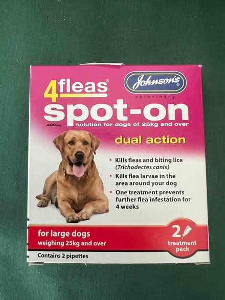 Photo of free Spot on flea treatment for large dog (Fobbing SS17) #1